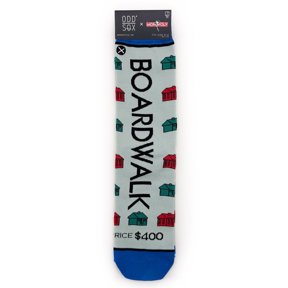 Odd Sox Monopoly Crew Socks Mens Womens Hasbro Game Gift Boardwalk Park Place